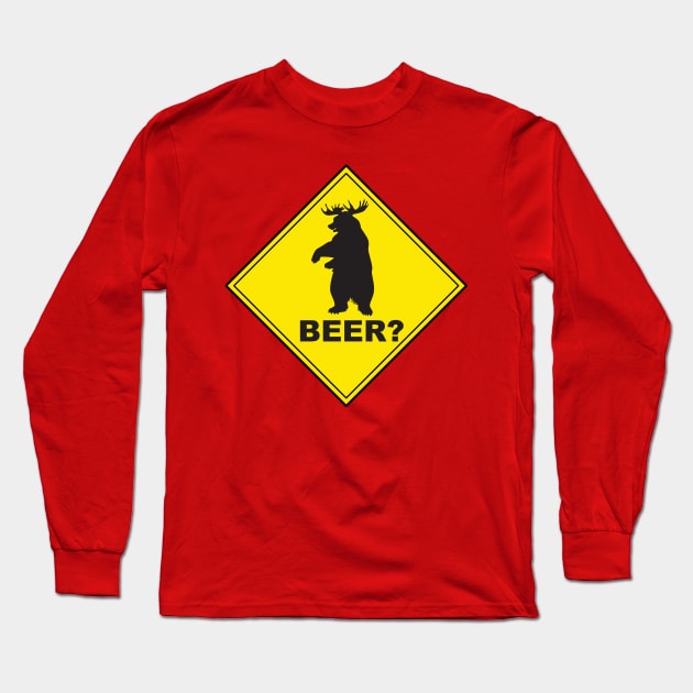 Beer bear Long Sleeve T-Shirt by JAC3D